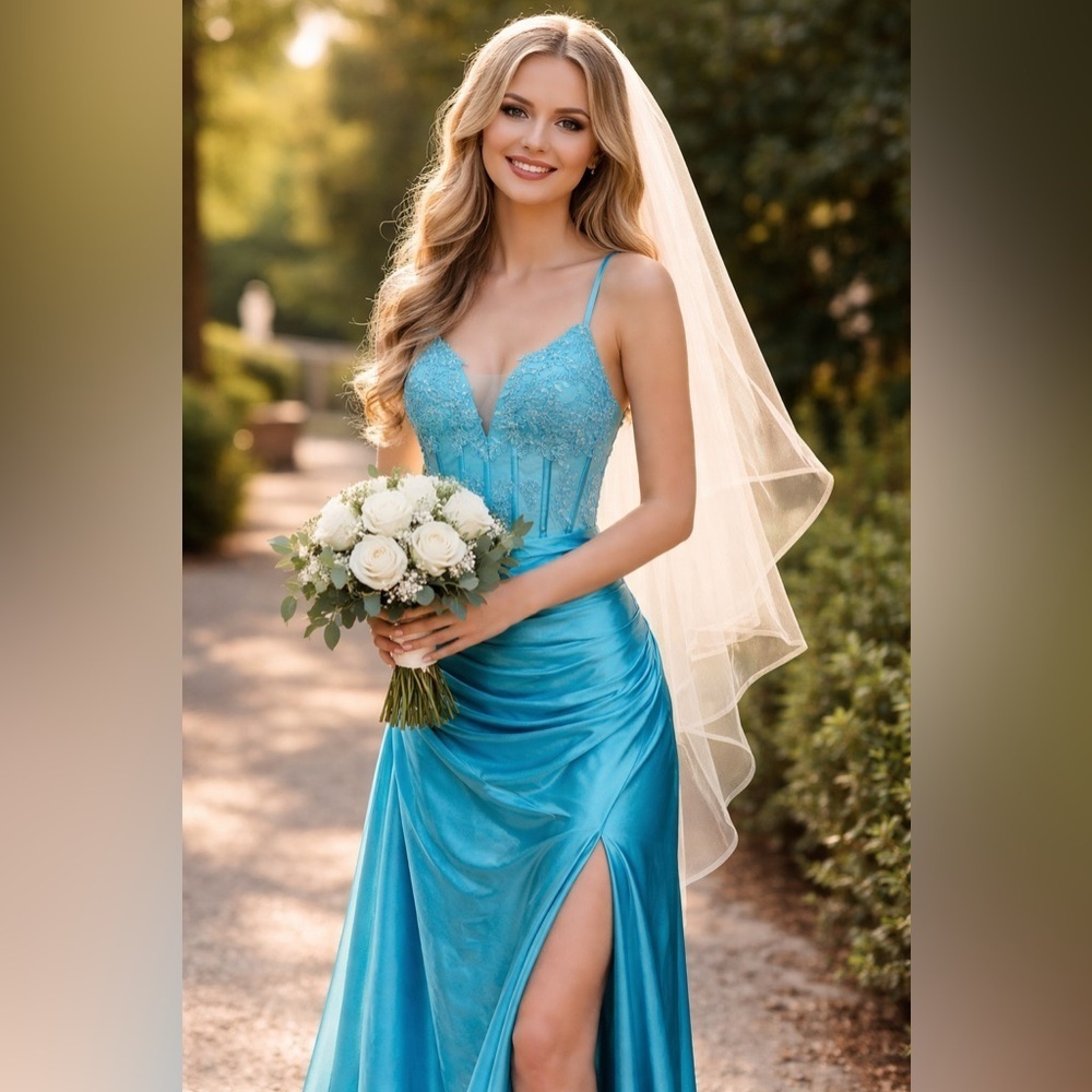 Elegant Blue Prom Dress